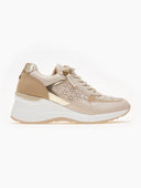 Sneakers wedjes με φερμουάρ MARIAMARE - Μπεζ - thefashionproject.gr - MARIAMARE