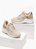 Sneakers wedjes με φερμουάρ MARIAMARE - Μπεζ - thefashionproject.gr - MARIAMARE