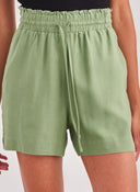 Σορτς με λινό Vero Moda 10303668 - Χακί - thefashionproject.gr - VERO MODA
