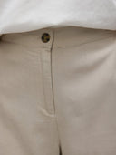 Σορτς ψηλόμεσο με λινό Vero Moda 10321625 - Μπεζ - thefashionproject.gr - VERO MODA