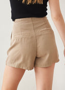 Σορτσάκι ψηλόμεσο με πιέτες Vero Moda 10209543 - Τάουπε - thefashionproject.gr - VERO MODA