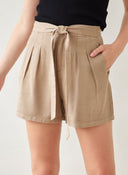 Σορτσάκι ψηλόμεσο με πιέτες Vero Moda 10209543 - Τάουπε - thefashionproject.gr - VERO MODA