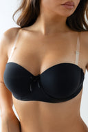 Σουτιέν push up με σιλικόνη - Μαύρο - thefashionproject.gr - The Fashion Project