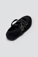 Suede Ballet Flats with Strap and Studs - Black Suede - thefashionproject.gr - BOTEGGA 22