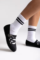 Suede Ballet Flats with Strap and Studs - Black Suede - thefashionproject.gr - BOTEGGA 22