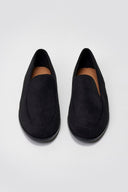 Suede Flat Loafers - Black Suede - thefashionproject.gr - Stephan