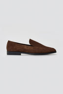 Suede Flat Loafers - Brown Suede - thefashionproject.gr - Stephan