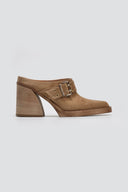 Suede Leather Clogs with Buckle TFP - Τάουπε - thefashionproject.gr - TFP - 23685035003