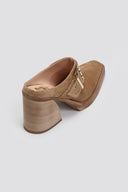 Suede Leather Clogs with Buckle TFP - Τάουπε - thefashionproject.gr - TFP - 23685035003