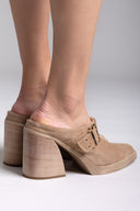 Suede Leather Clogs with Buckle TFP - Τάουπε - thefashionproject.gr - TFP - 23685035003