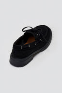 Suede Loafers with Lug Sole - Black Suede - thefashionproject.gr - Ideal shoes