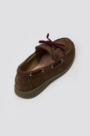 Suede Loafers with Two - Tone Laces - Olive Suede - thefashionproject.gr - MARQUIIZ