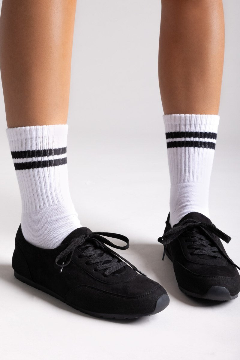 Suede Low - Top Sneakers - Black Suede - thefashionproject.gr - Ideal shoes