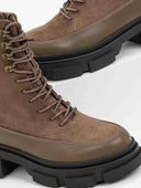 Suede ορειβατικά μποτάκια με chunky σόλα