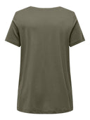 T-shirt με v cut λαιμόκοψη Plus Size CARMAKOMA 15298452