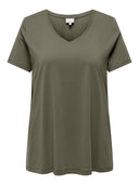 T-shirt με v cut λαιμόκοψη Plus Size CARMAKOMA 15298452