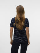 T-shirt πουά Vero Moda 10322565 - Μπλε σκούρο - thefashionproject.gr - VERO MODA