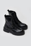 Texture Lace - Up Combat Boots Xti 144389 - Black Snake Patern - thefashionproject.gr - Xti Footwear