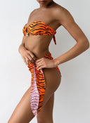 Three pieces bikini με print - Πορτοκαλί - thefashionproject.gr - The Fashion Project