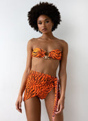 Three pieces bikini με print - Πορτοκαλί - thefashionproject.gr - The Fashion Project