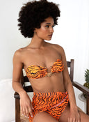 Three pieces bikini με print - Πορτοκαλί - thefashionproject.gr - The Fashion Project