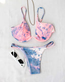 Tie dye bikini με μπανέλα