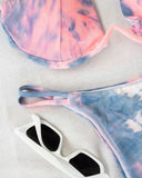 Tie dye bikini με μπανέλα