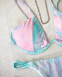 Tie dye bikini με μπανέλα