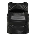 Τοπ δερματίνη με cut out Only 15307168 - Μαύρο - thefashionproject.gr - ONLY - 19865002003