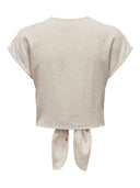 Τοπ με δέσιμο και κουμπιά ONLY 15322270 - Μπεζ - thefashionproject.gr - ONLY - 23809003003