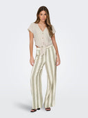 Τοπ με δέσιμο και κουμπιά ONLY 15322270 - Μπεζ - thefashionproject.gr - ONLY - 23809003003