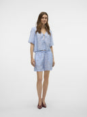 Τοπ ριγέ με δέσιμο Vero Moda 10324638 - Γαλάζιο - thefashionproject.gr - VERO MODA