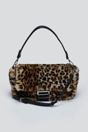 Τσάντα από συνθετική γούνα με print - Leopard - thefashionproject.gr - MICUSSI