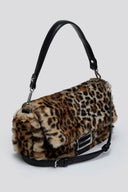 Τσάντα από συνθετική γούνα με print - Leopard - thefashionproject.gr - MICUSSI