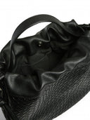 Τσάντα ballon με pattern PIECES 17160038 - Μαύρο - thefashionproject.gr - PIECES