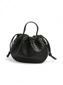 Τσάντα ballon με pattern PIECES 17160038 - Μαύρο - thefashionproject.gr - PIECES