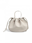 Τσάντα ballon με pattern PIECES 17160038 - Μπεζ - thefashionproject.gr - PIECES