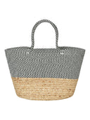 Τσάντα ψάθινη με σχοινί Vero Moda 10263020 - Λευκό/Μαύρο - thefashionproject.gr - VERO MODA