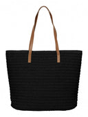 Τσάντα ψάθινη παραλίας Vero Moda 10224558 - Μαύρο - thefashionproject.gr - VERO MODA