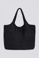 Τσάντα shopper υφασμάτινη Pieces 17158750 - Μαύρο - thefashionproject.gr - PIECES