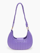 Τσάντα ώμου καπιτονέ με ματ αγκράφα - Μωβ - thefashionproject.gr - The Fashion Project