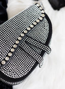 Τσαντάκι με στρας και λουρί - Μαύρο - thefashionproject.gr - The Fashion Project