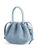 Τσαντάκι πουγκί με denim όψη PIECES 17157573 - Μπλε denim - thefashionproject.gr - PIECES