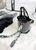 Τσαντάκι χειρός με strass - Μαύρο - thefashionproject.gr - The Fashion Project