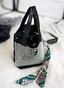 Τσαντάκι χειρός με strass - Μαύρο - thefashionproject.gr - The Fashion Project
