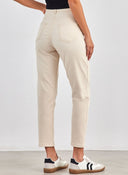 Τζιν παντελόνι mom fit ψηλόμεσο - Μπεζ - thefashionproject.gr - Blue Wave
