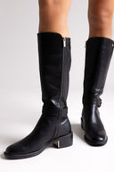 Xti 143100 Suede Riding Boots - Black Matte - thefashionproject.gr - Xti Footwear