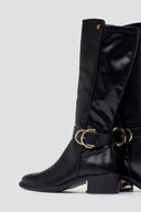 Xti 143100 Suede Riding Boots - Black Matte - thefashionproject.gr - Xti Footwear