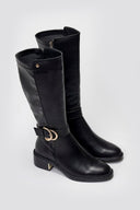 Xti 143100 Suede Riding Boots - Black Matte - thefashionproject.gr - Xti Footwear