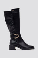 Xti 143100 Suede Riding Boots - Black Matte - thefashionproject.gr - Xti Footwear